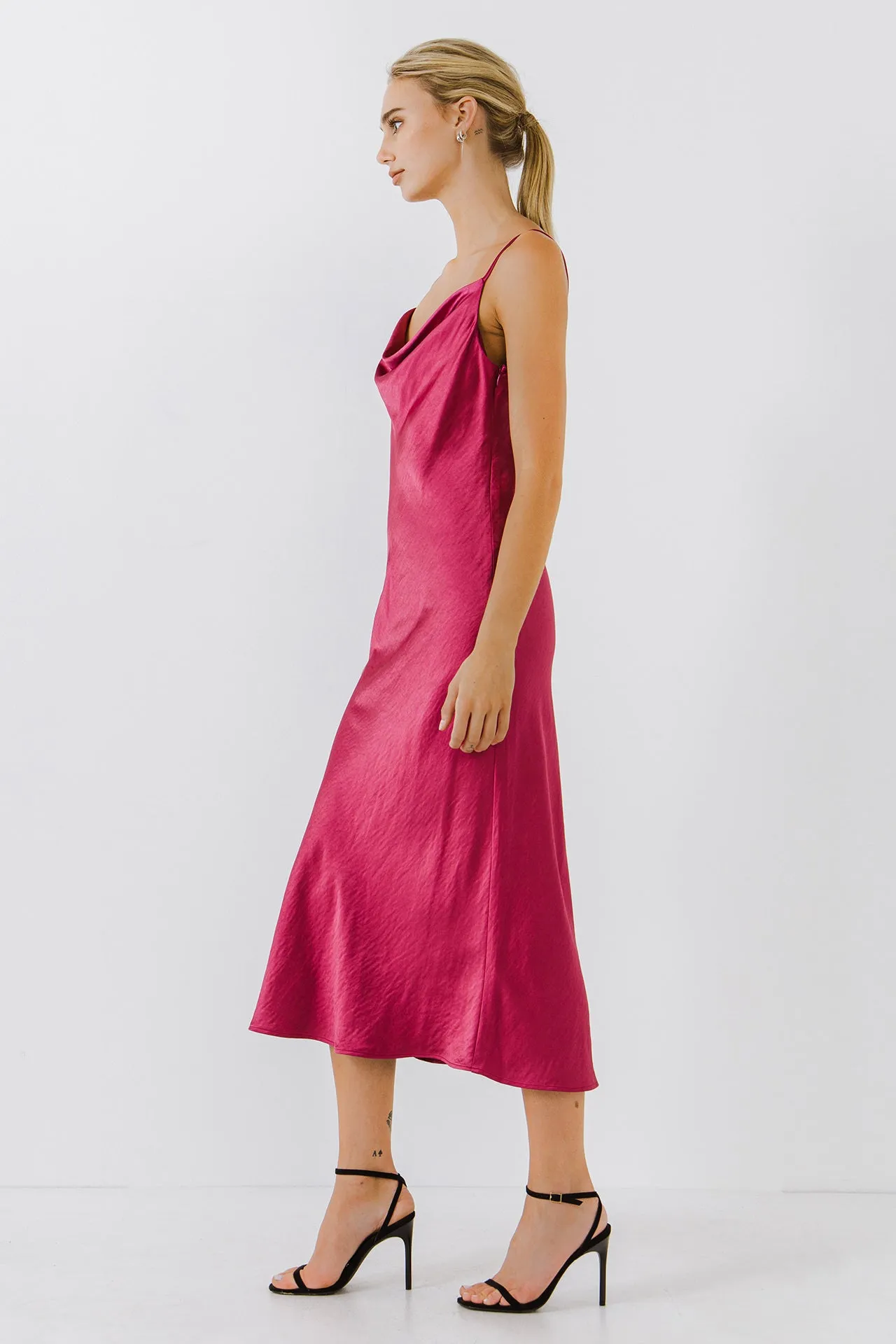 Endless Rose - Satin Midi Dress