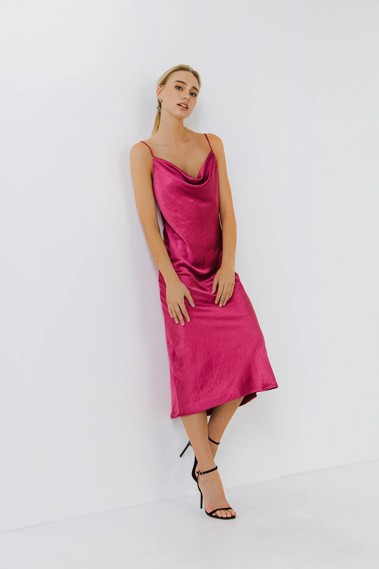 Endless Rose - Satin Midi Dress