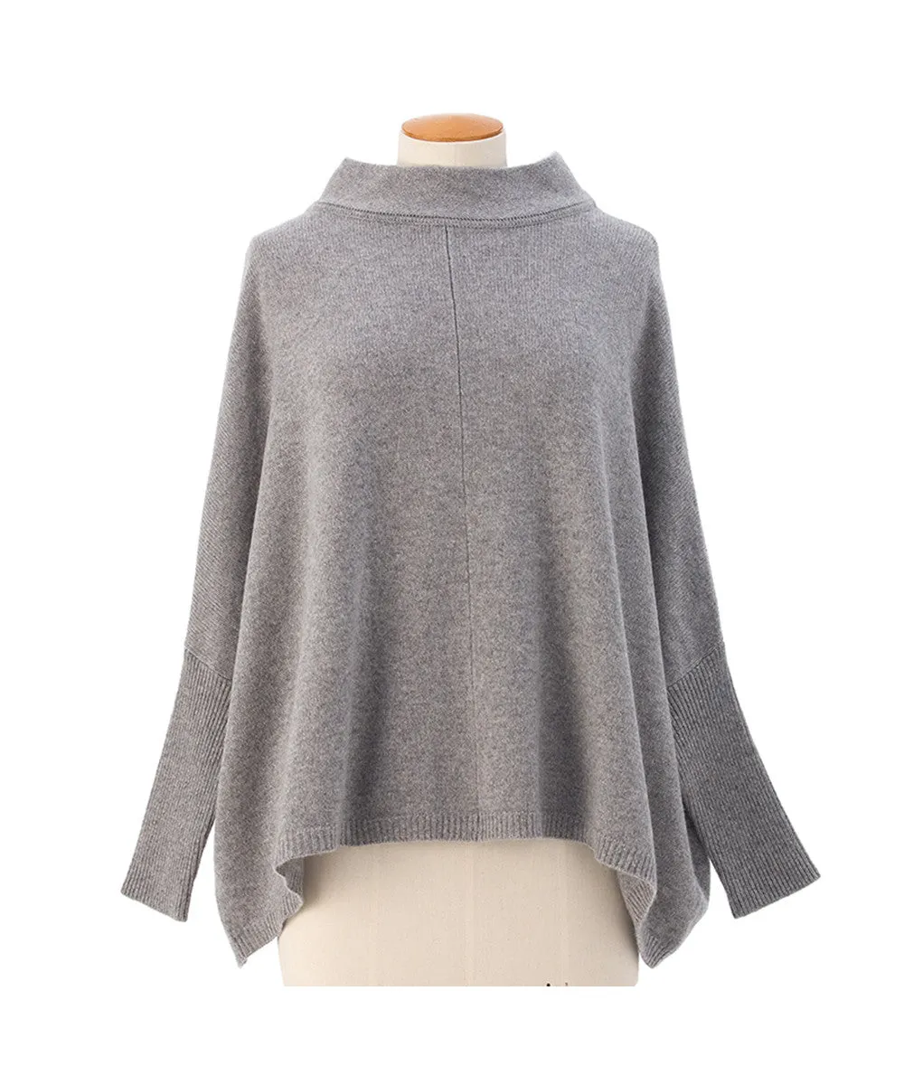 English Weather Wide Body Derby Gray Cashmere Sweater