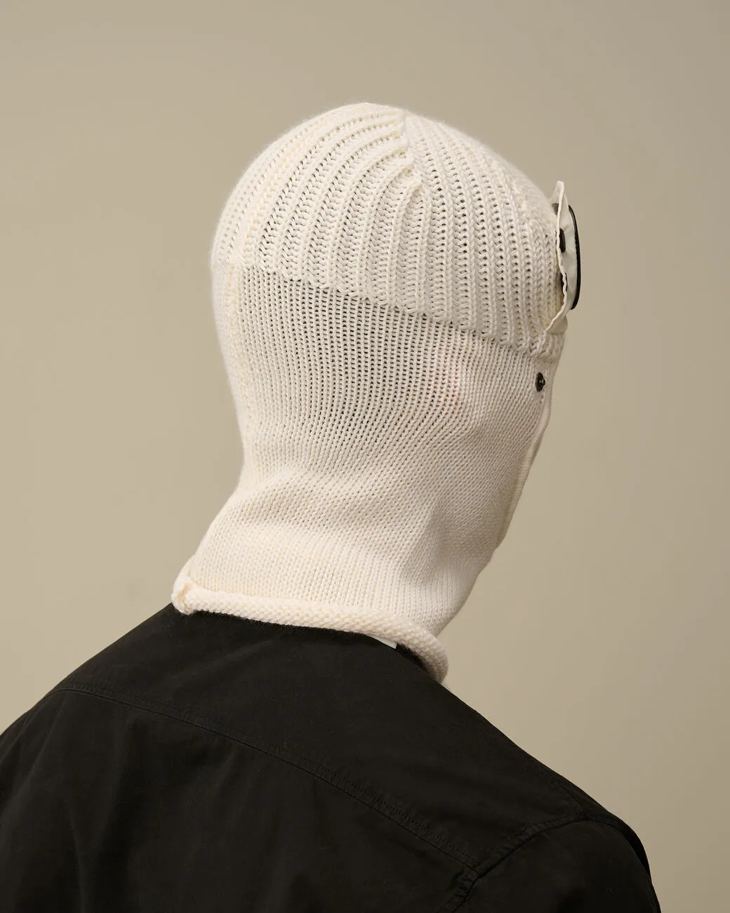 Extra Fine Merino Wool Goggle Balaclava Gauze White