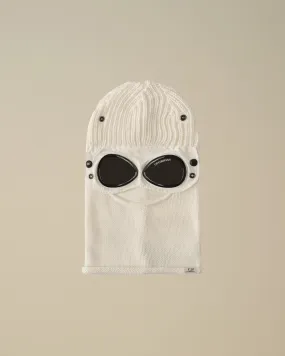 Extra Fine Merino Wool Goggle Balaclava Gauze White