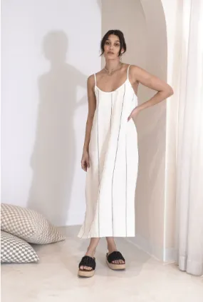 Fundamental Linen Midi Slip Dress