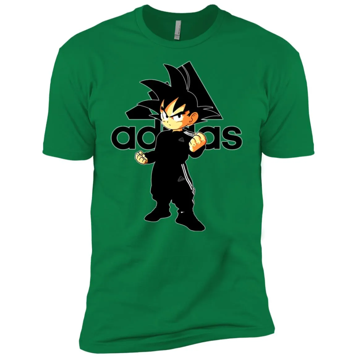 Goku Adidas Black T-shirt Men Short Sleeve T-Shirt