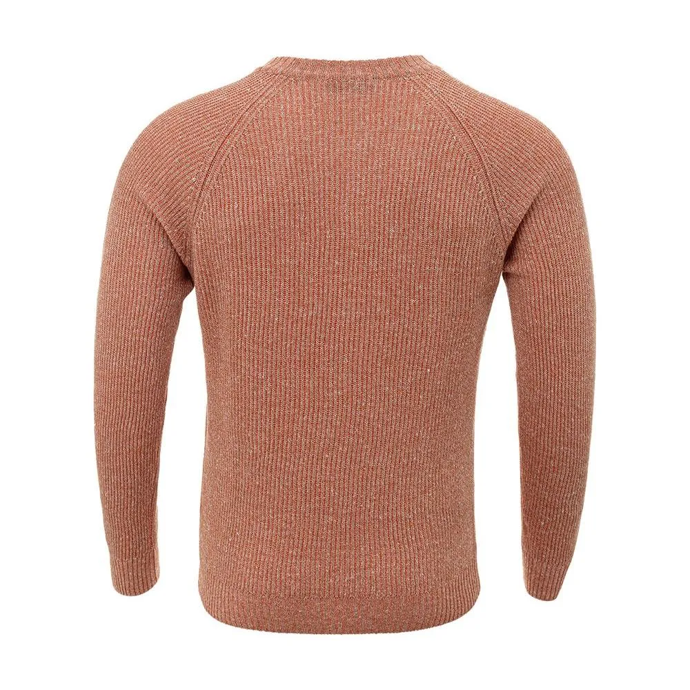 Gran Sasso Orange Linen-Cotton Blend Sweater