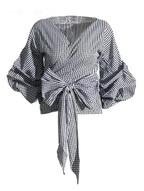 Hali Bowknot Folds Shirt