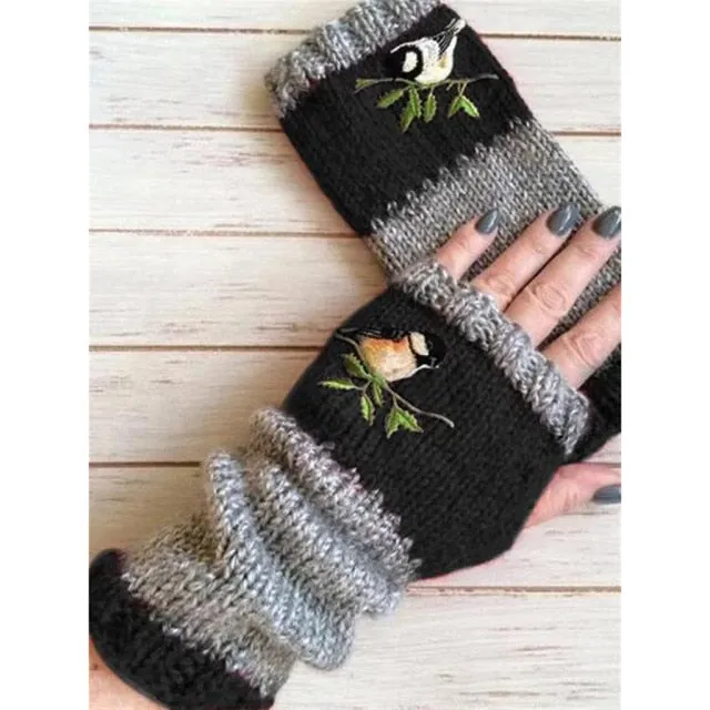 Hand knitted Bird Mittens by Style's Bug