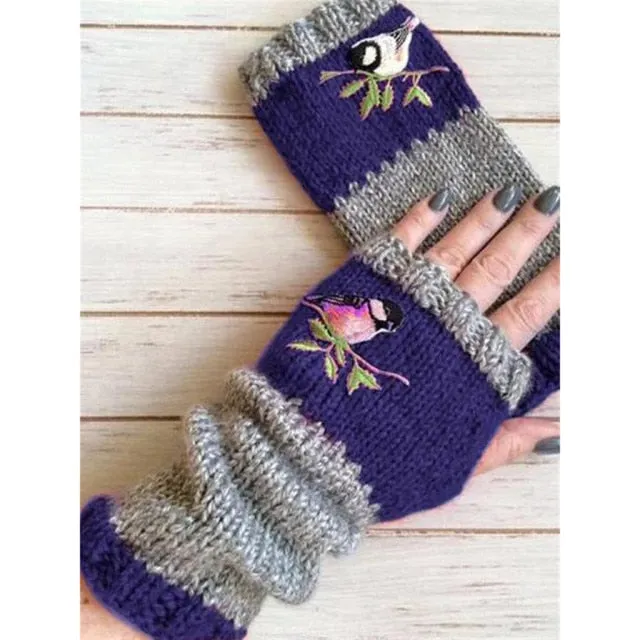 Hand knitted Bird Mittens by Style's Bug