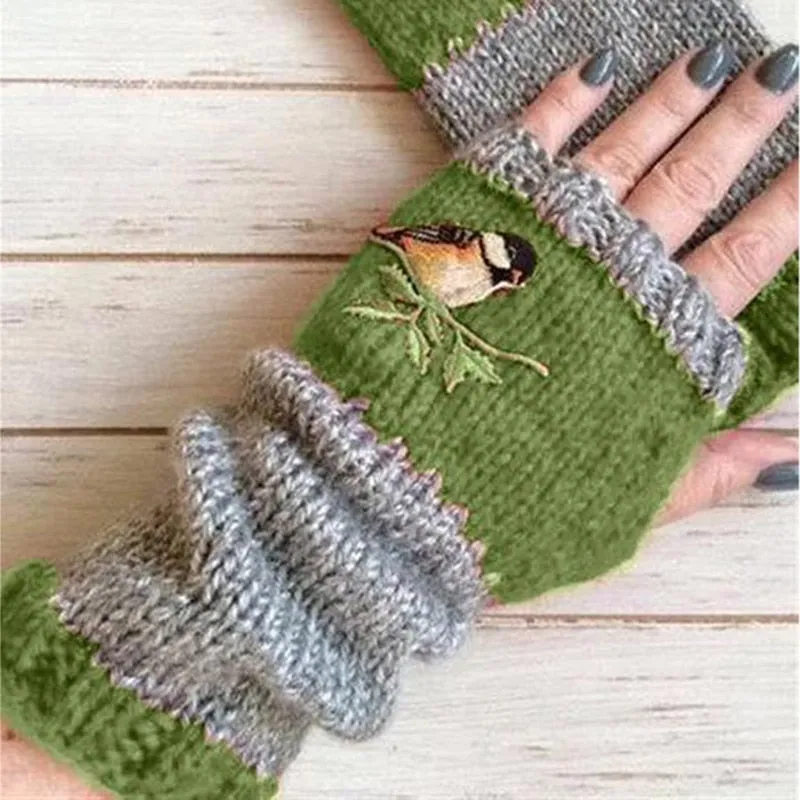 Hand knitted Bird Mittens by Style's Bug