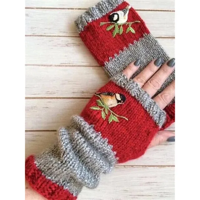 Hand knitted Bird Mittens by Style's Bug