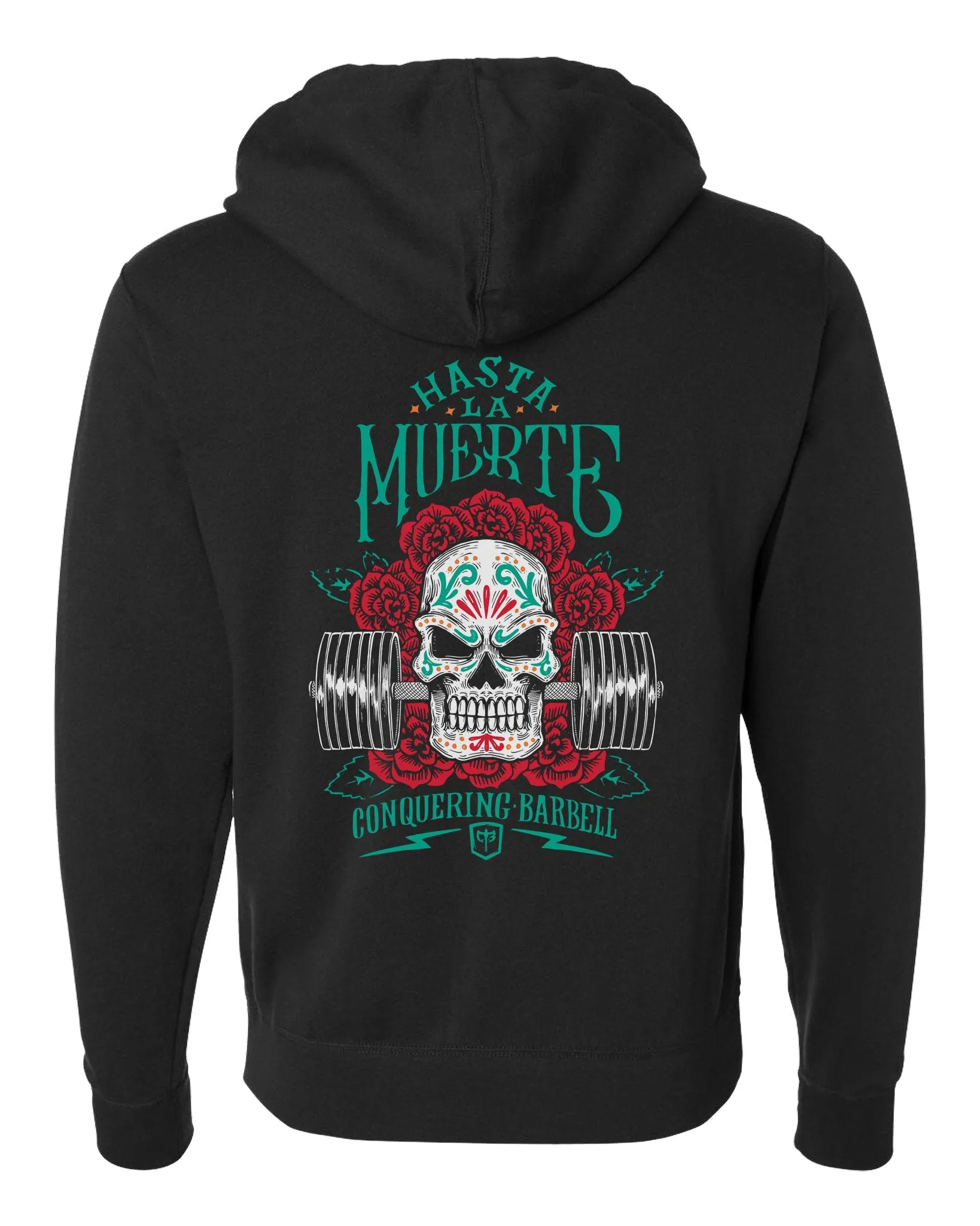 Hasta La Muerte - Version 2 - on Black Pullover Hoodie