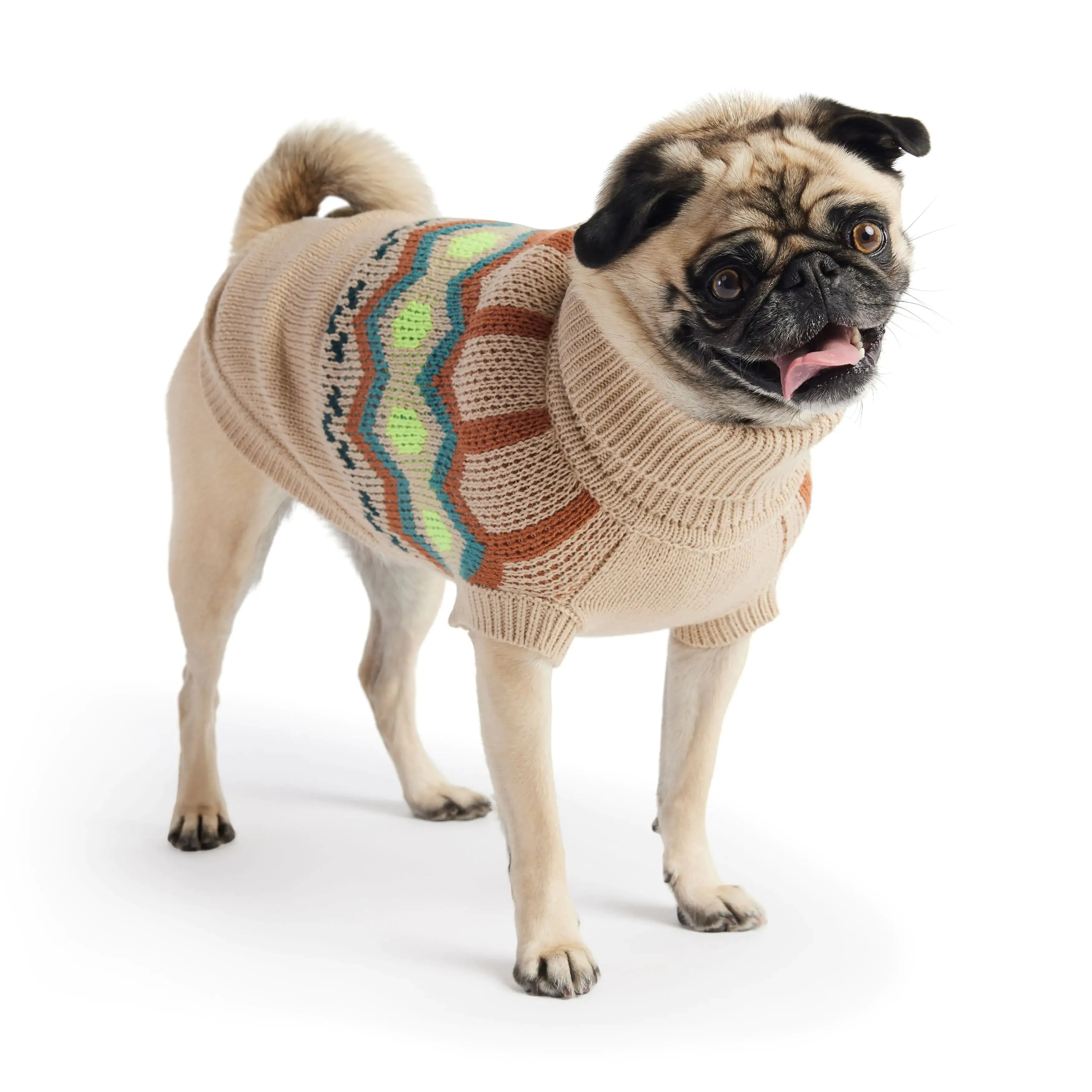 Heritage Dog Turtleneck Sweater - Sand