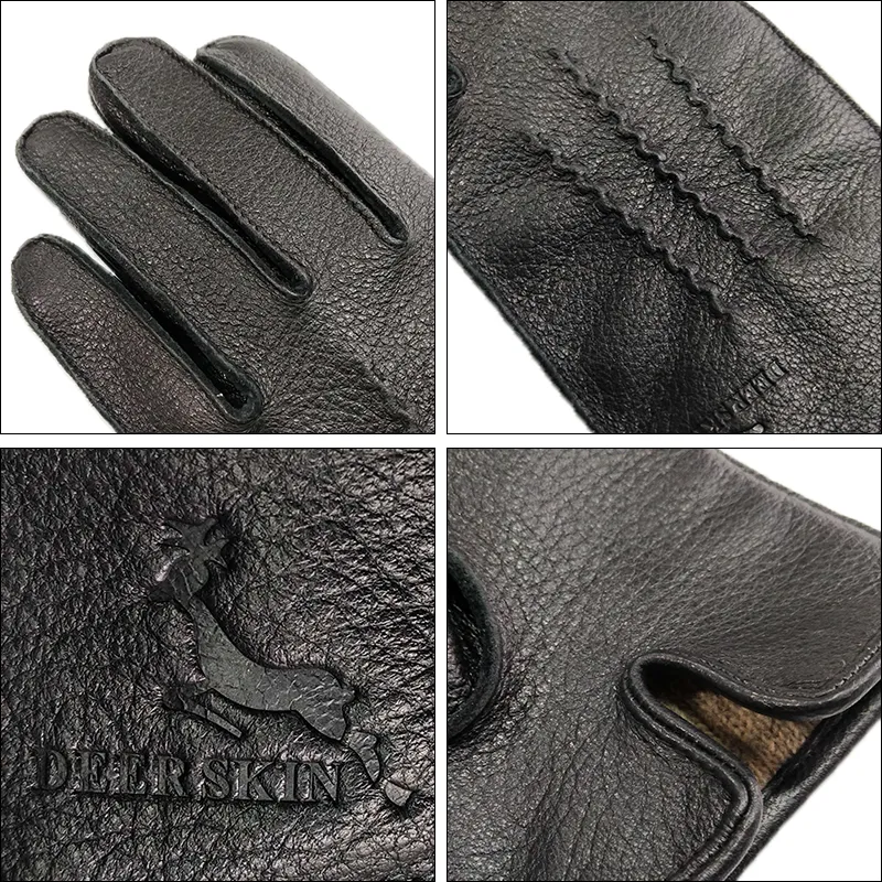 HighShine Men's Deerskin Cashmere Lined Winter Warm Gloves