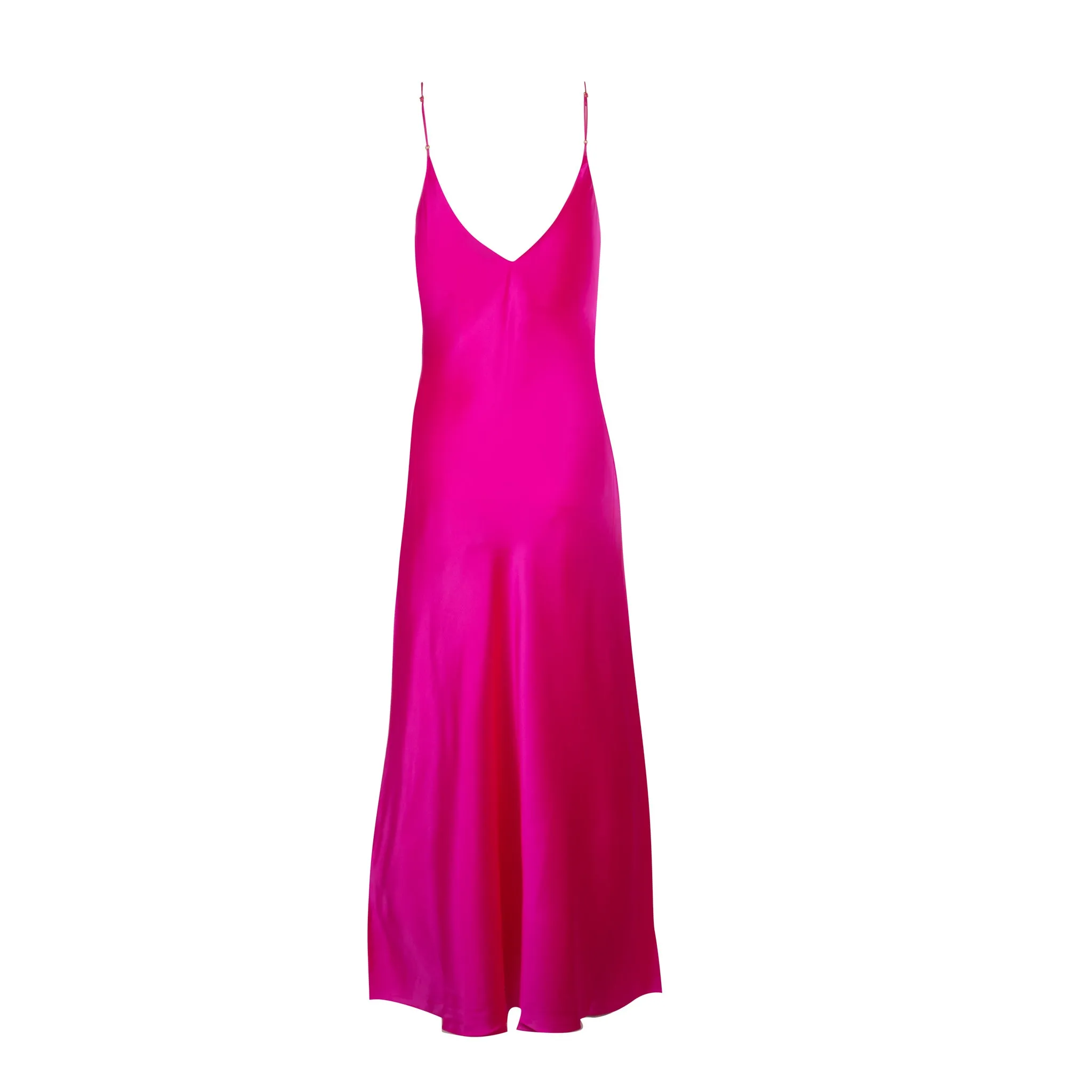 Hot Fuchsia Midi Bias Slip