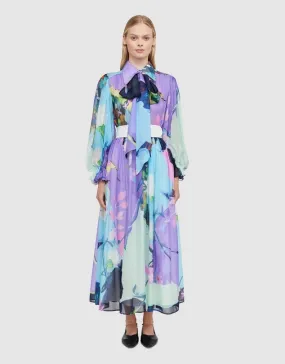 Illusory Silk Midi Dress