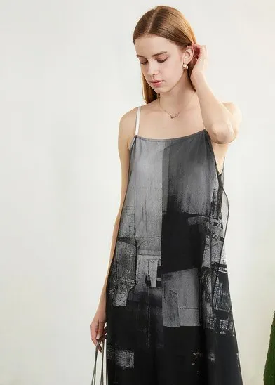 INK MESH SLIP DRESS