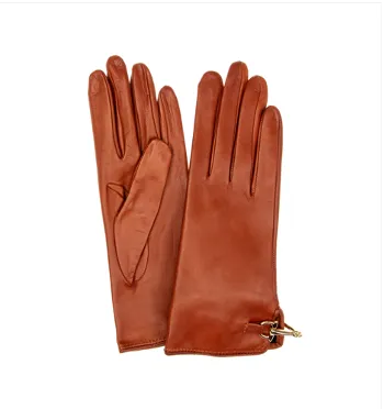 Isabella Back Clasp - Women's Back Clasp Horsebit Detailed Leather Gloves