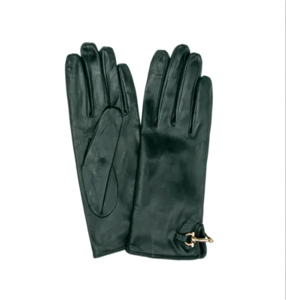 Isabella Back Clasp - Women's Back Clasp Horsebit Detailed Leather Gloves