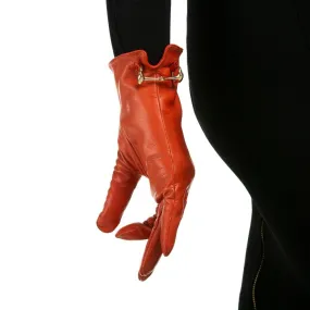 Isabella Back Clasp - Women's Back Clasp Horsebit Detailed Leather Gloves