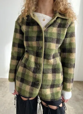 Jesse Sherpa Jacket - Forest Plaid