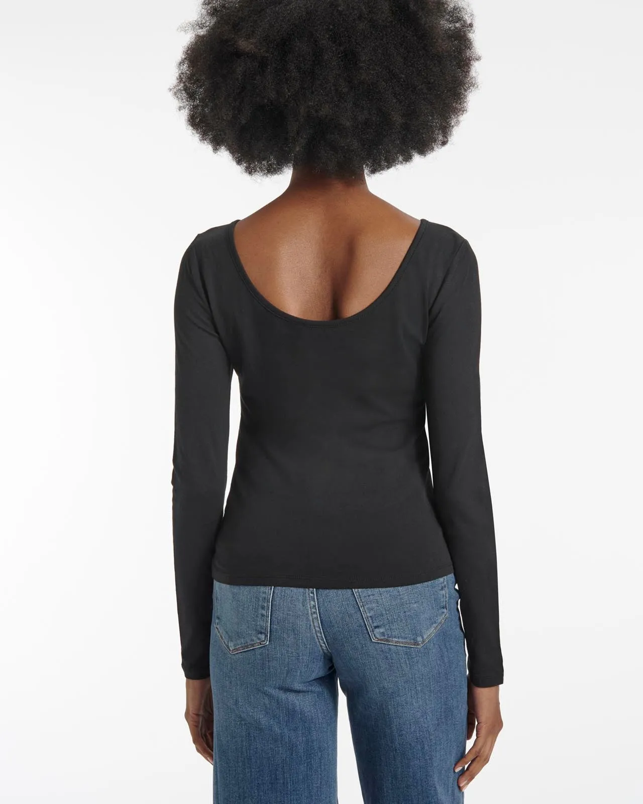 Kaia Long Sleeve Reversible Scoop Neck Tee