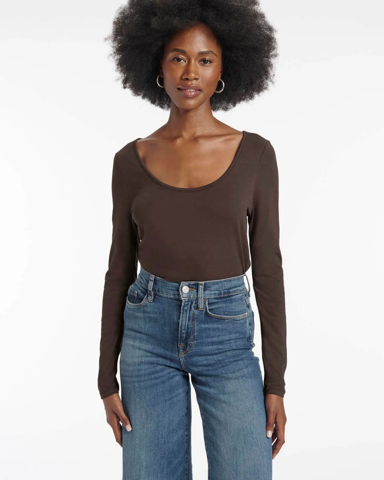 Kaia Long Sleeve Reversible Scoop Neck Tee