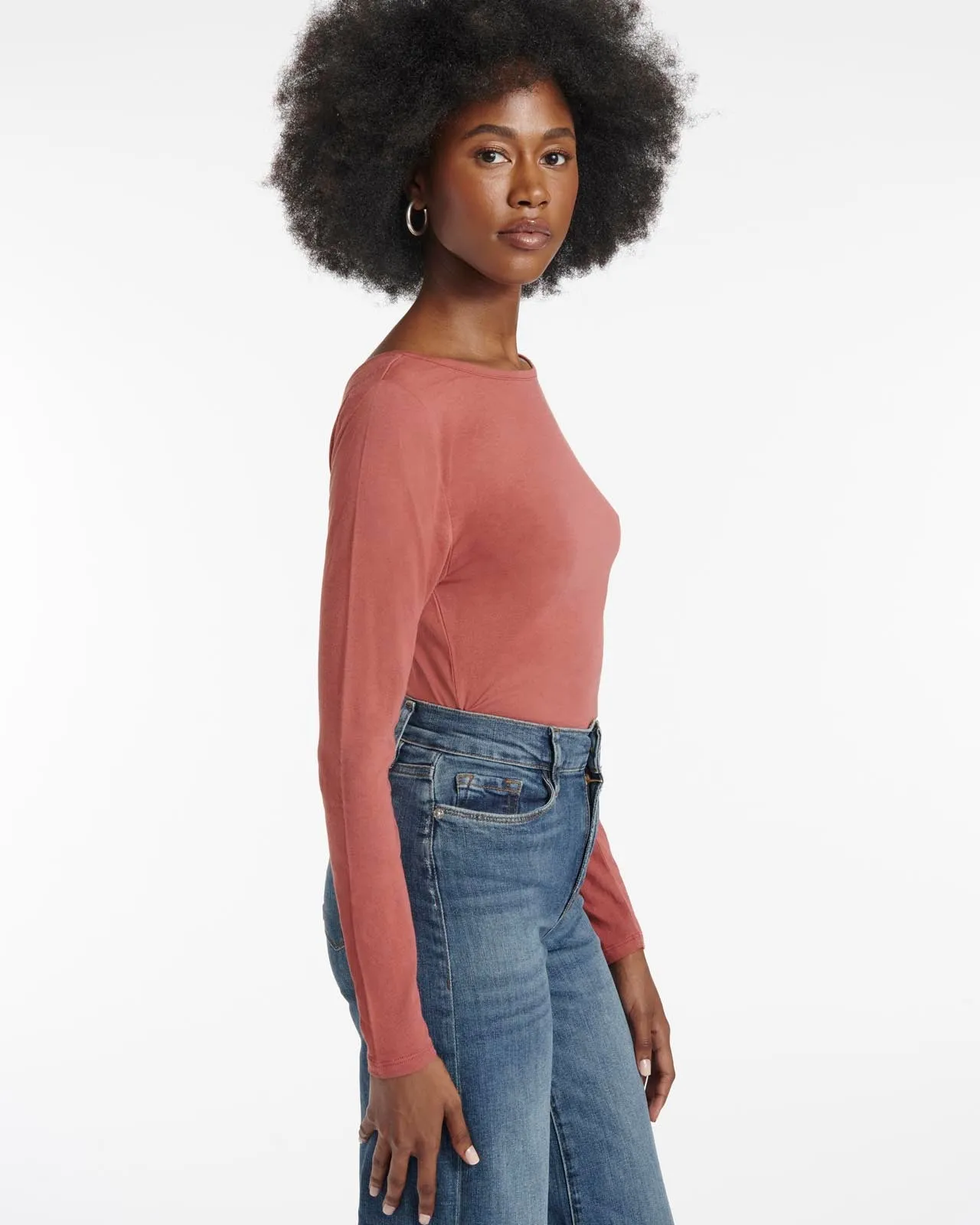 Kaia Long Sleeve Reversible Scoop Neck Tee