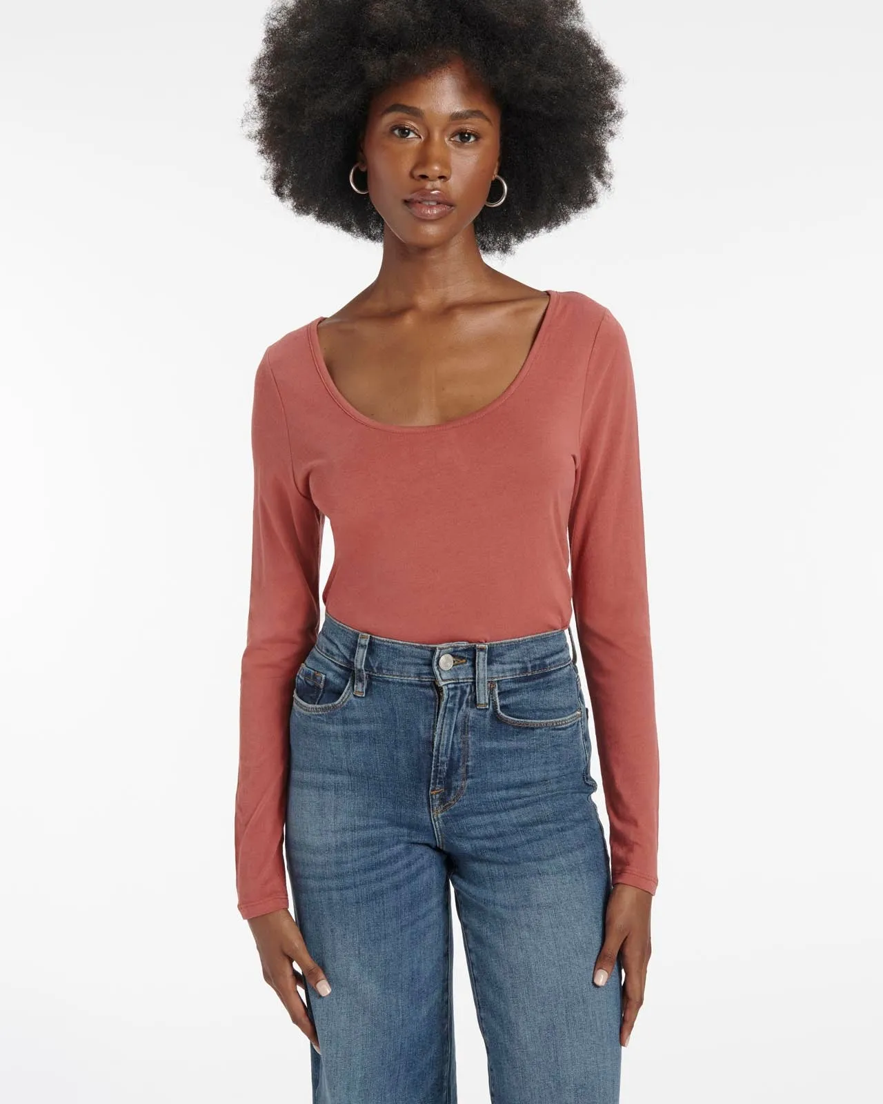 Kaia Long Sleeve Reversible Scoop Neck Tee