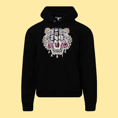 Kenzo Tiger Hoodie - Black/Gold/Red