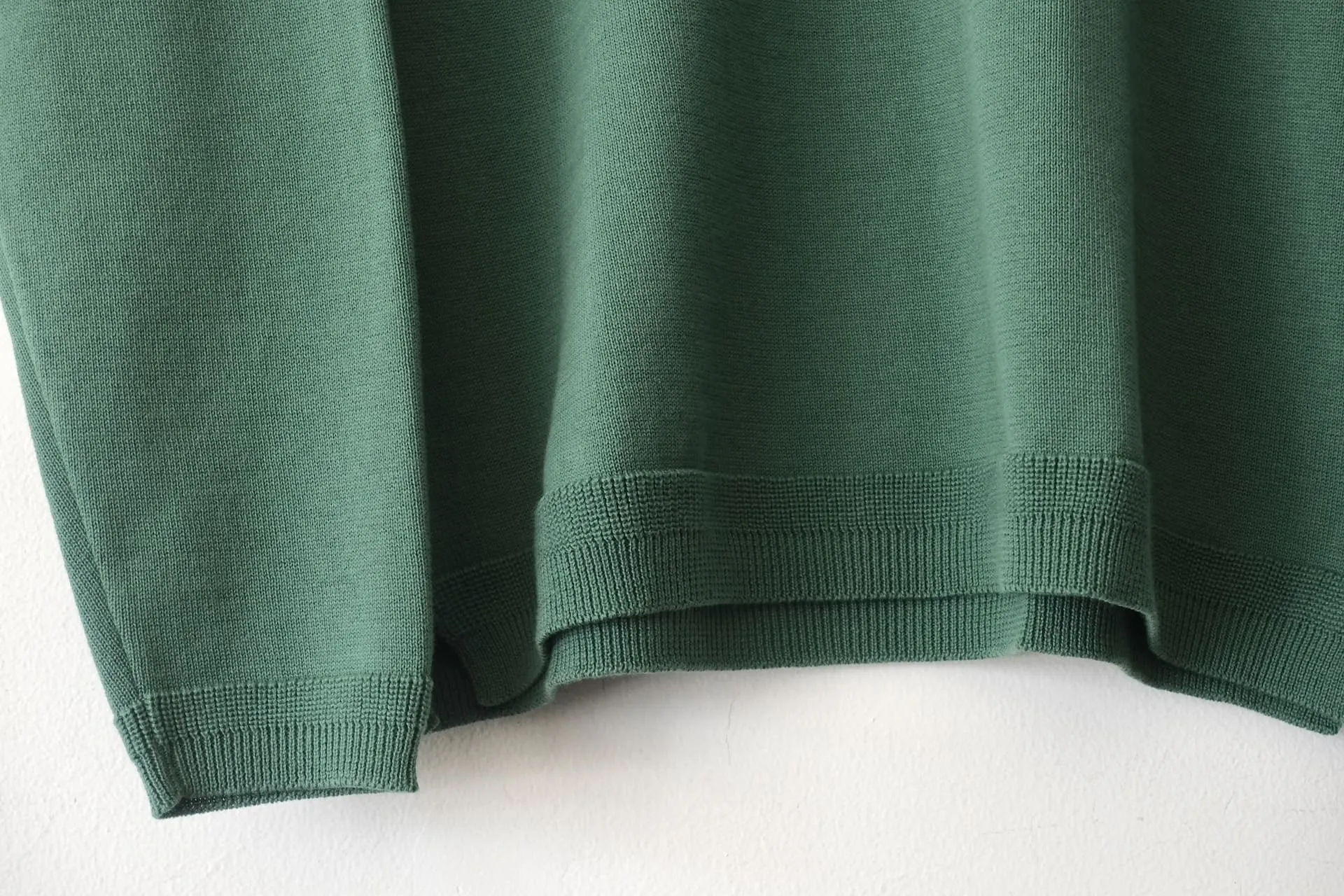 Knit Cotton Sweater - Green