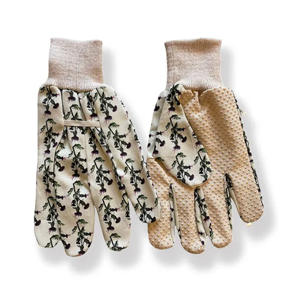 Ladies Wild Thistle Design Gardening Gloves - Medium