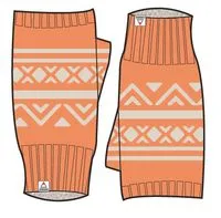 Lily Recycled Fleece Lined Fingerless Mittens - Apricot