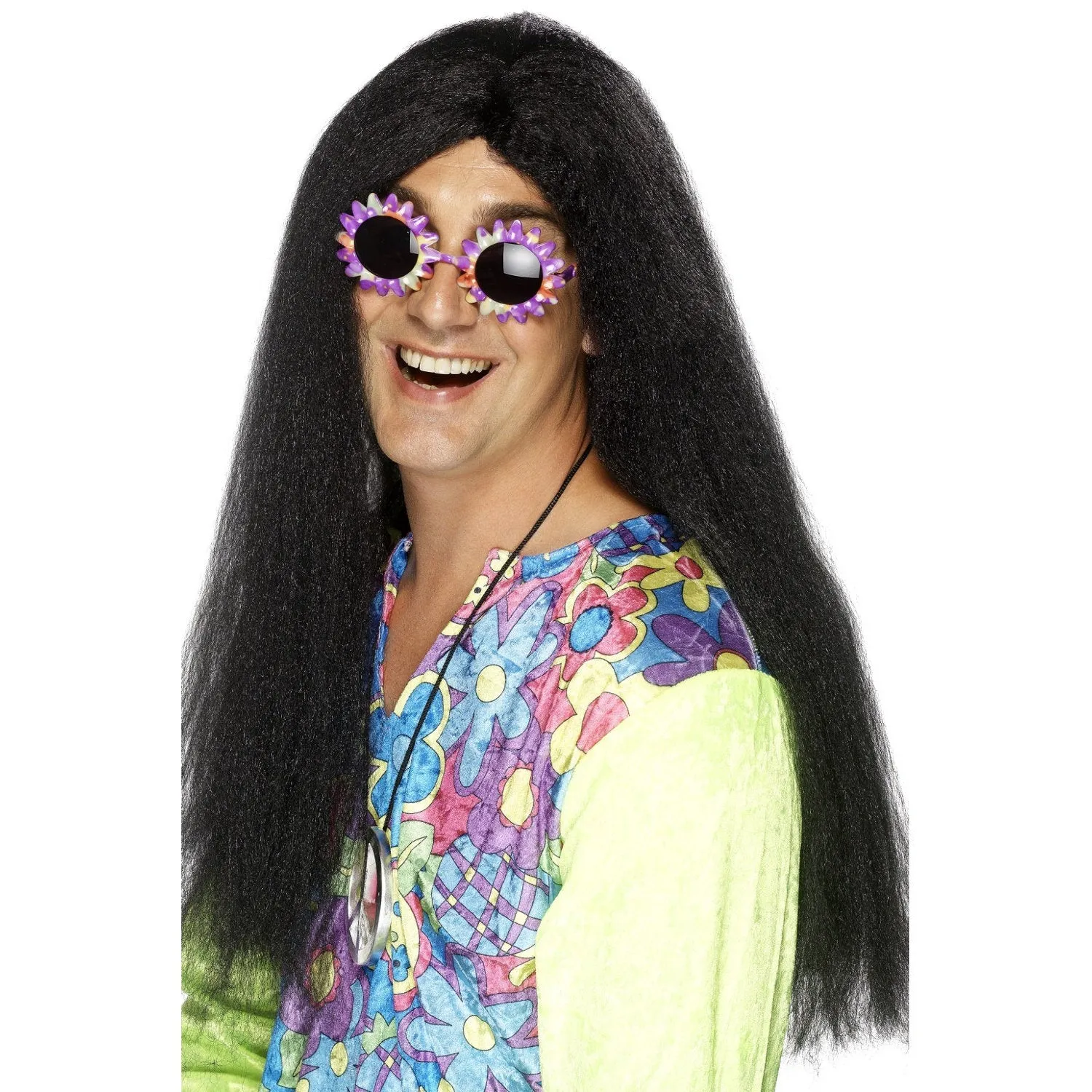 Long Black Hippy Wig