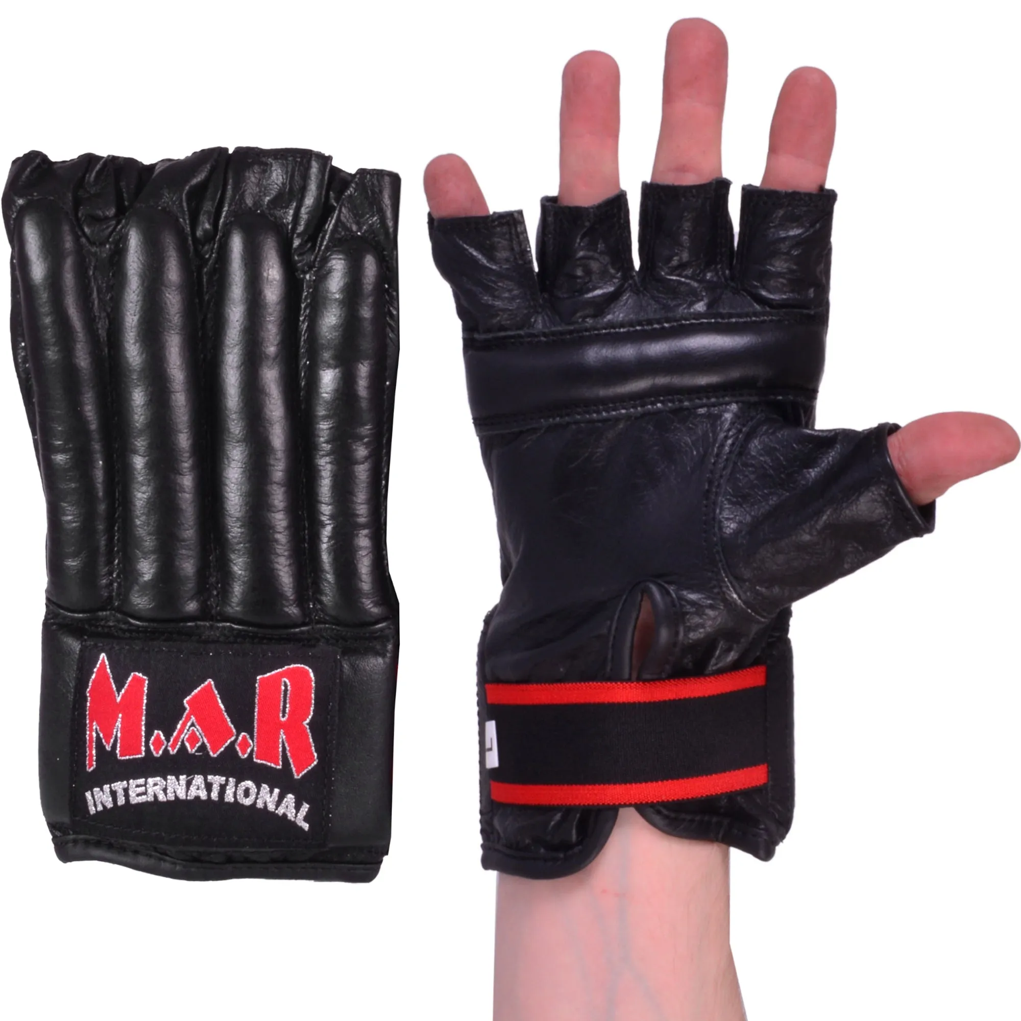 MAR-139 | Black Fingerless Bag Gloves