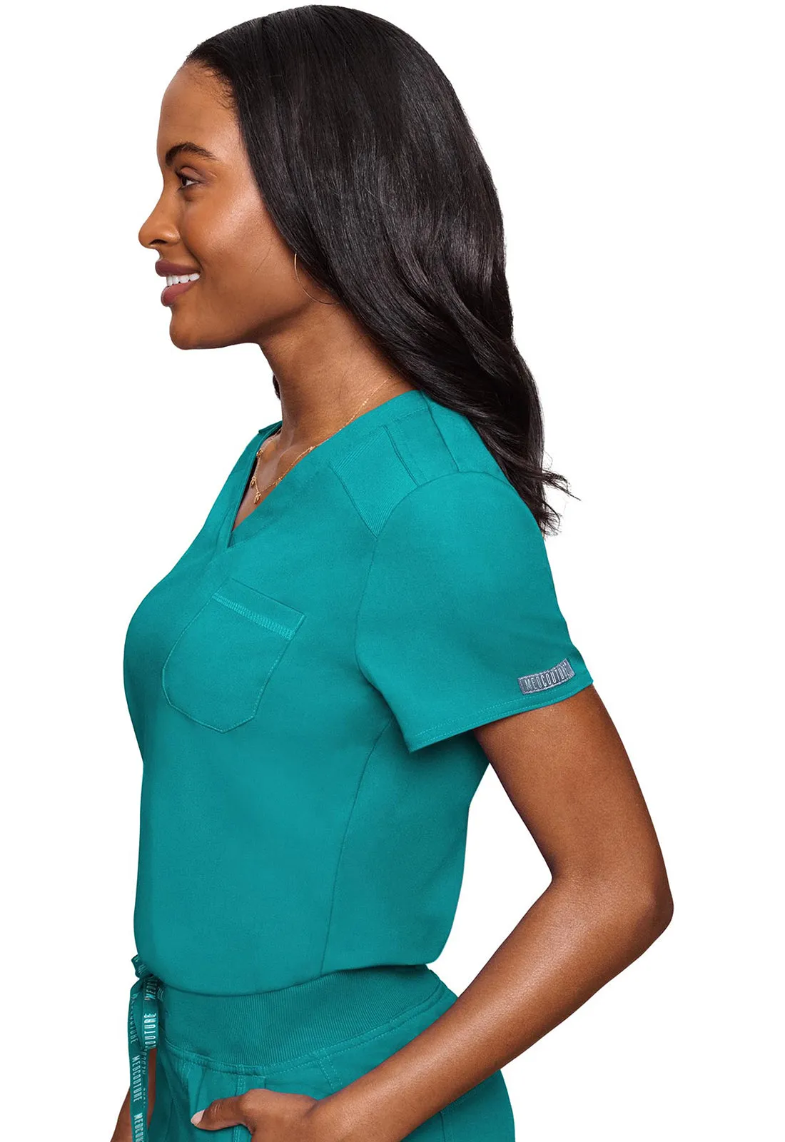 MC TOUCH Women's V-Neck Tuck In Scrub Top - MC7448