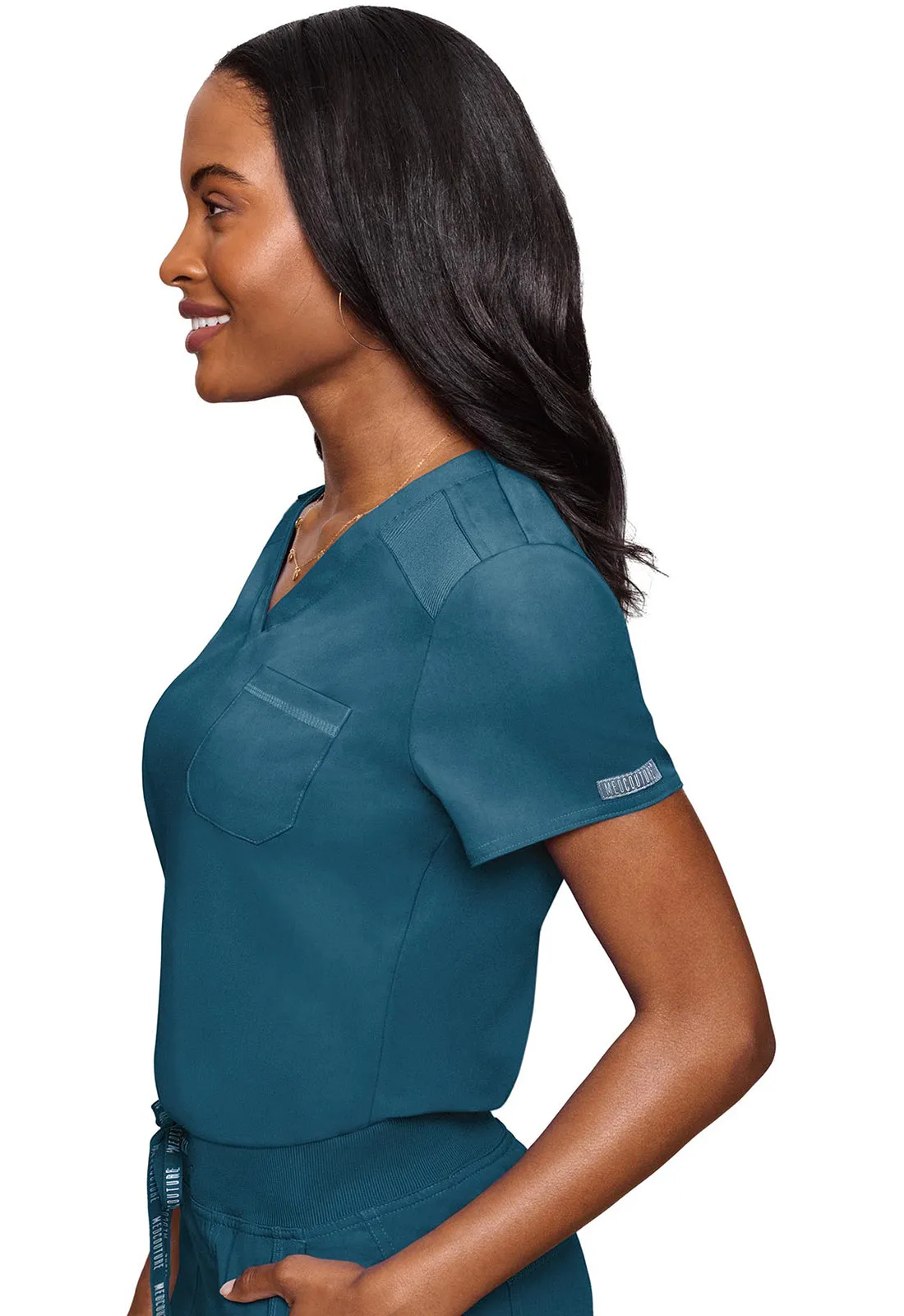 MC TOUCH Women's V-Neck Tuck In Scrub Top - MC7448