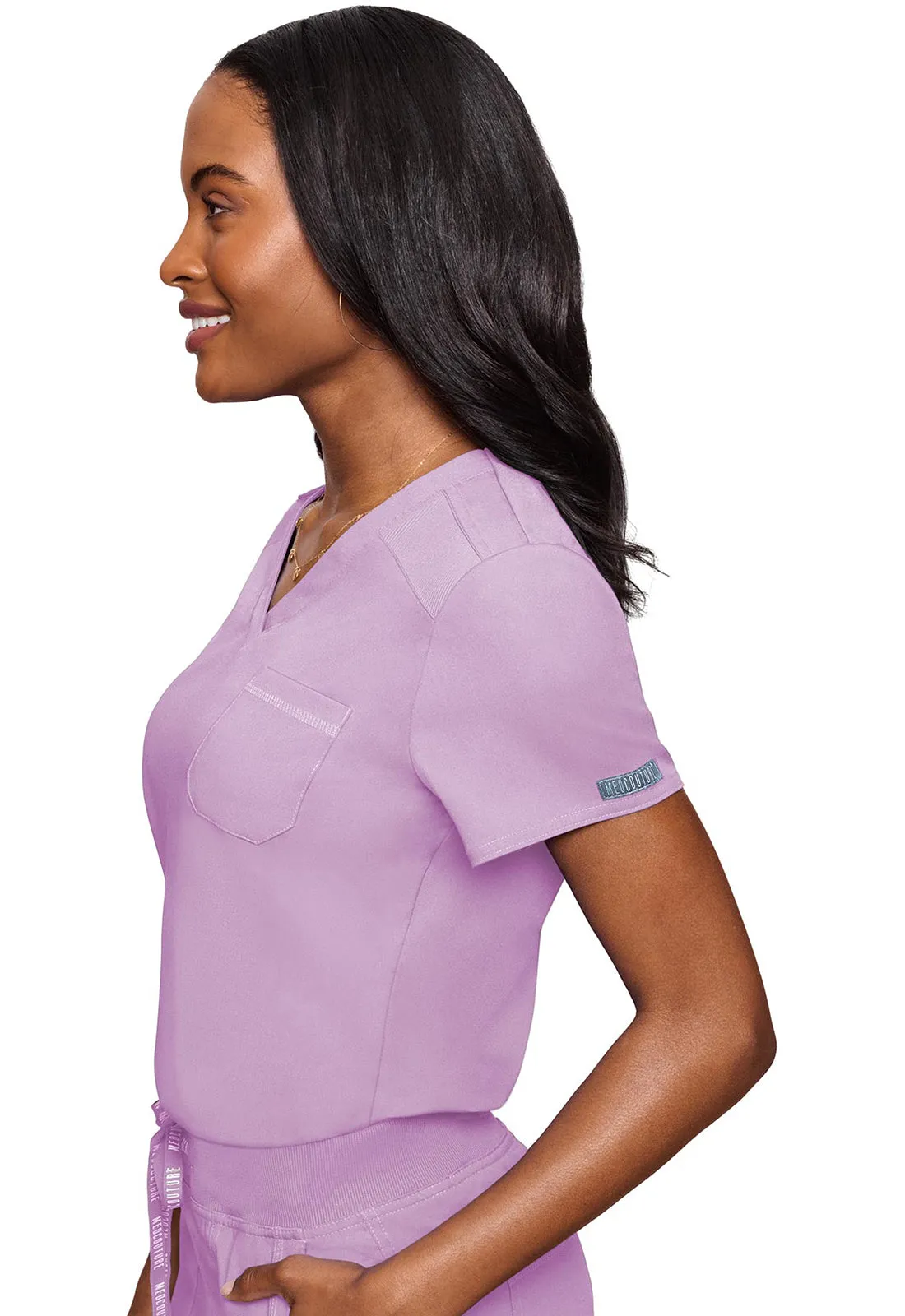 MC TOUCH Women's V-Neck Tuck In Scrub Top - MC7448