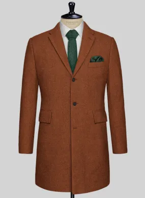 Melange Rust Tweed Overcoat