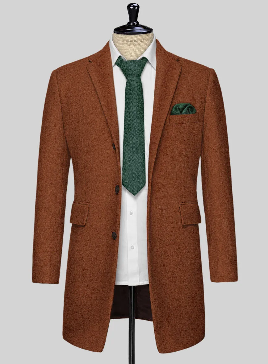 Melange Rust Tweed Overcoat