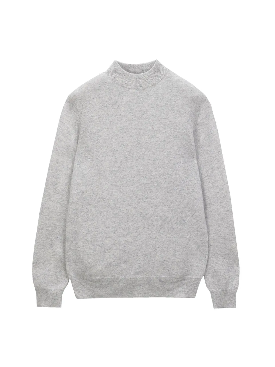 Men Mockneck Sweater_Grey