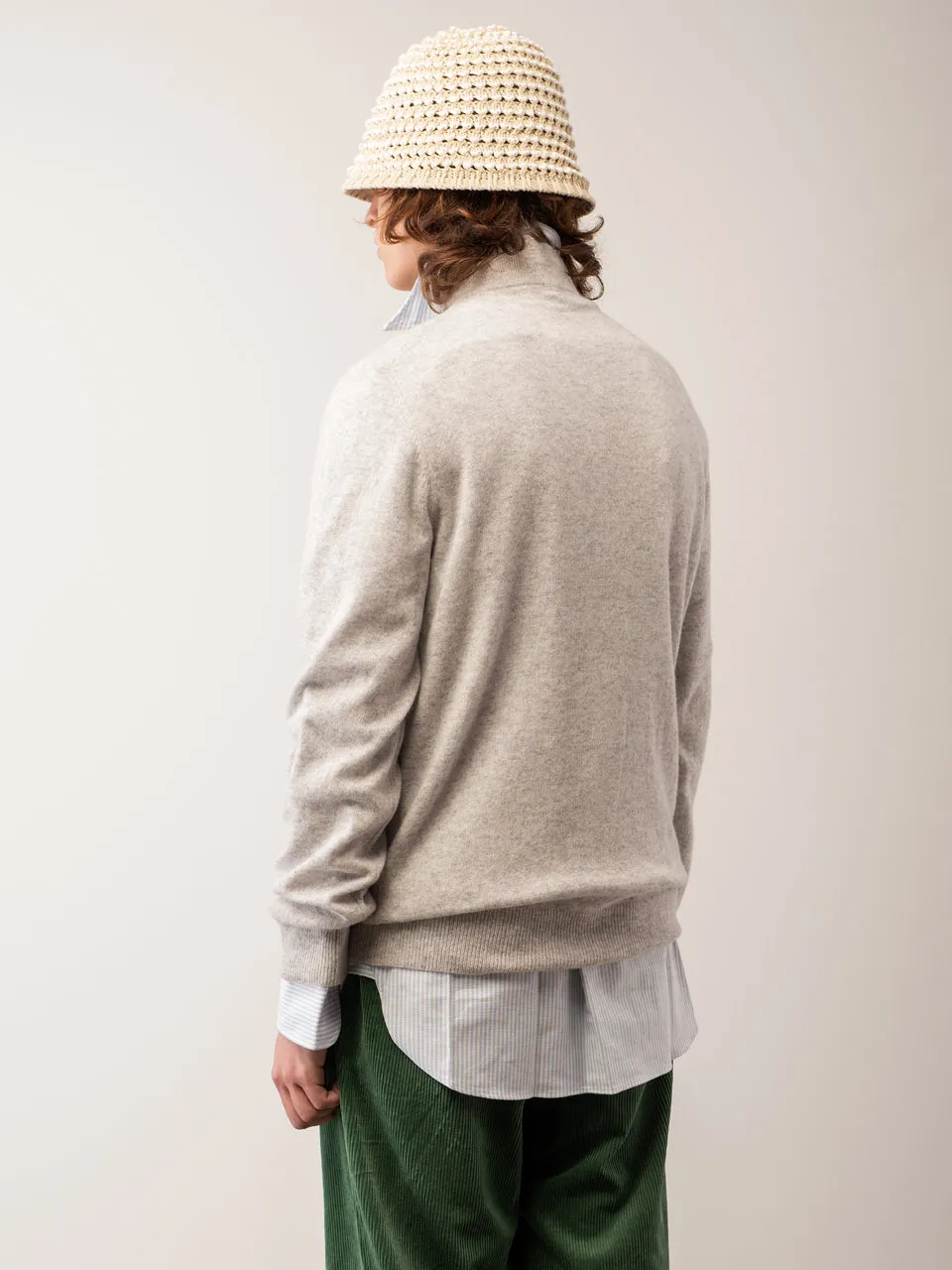 Men Mockneck Sweater_Grey