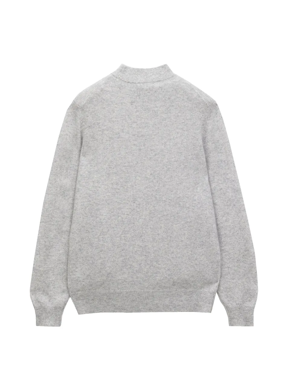 Men Mockneck Sweater_Grey