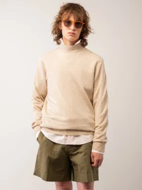 Men Mockneck Sweater_Oatmeal