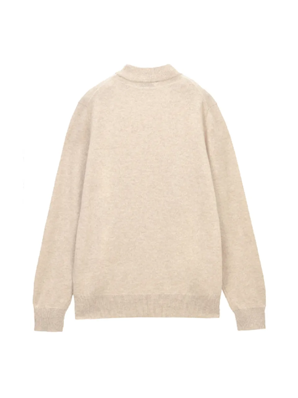 Men Mockneck Sweater_Oatmeal