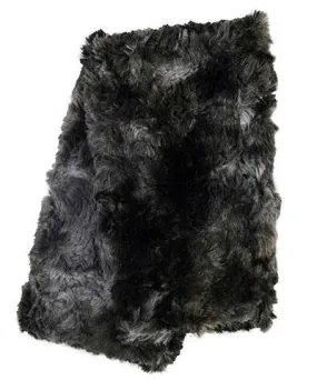 Men's Fingerless / Texting Gloves, Reversible - Luxury Faux Fur in Highland in Skye