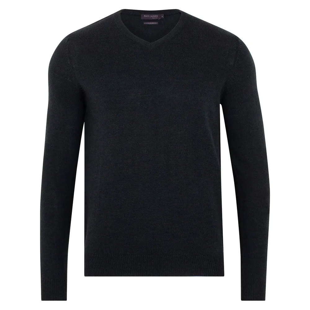 Mens Lighweight Cotton V-Neck Jumper