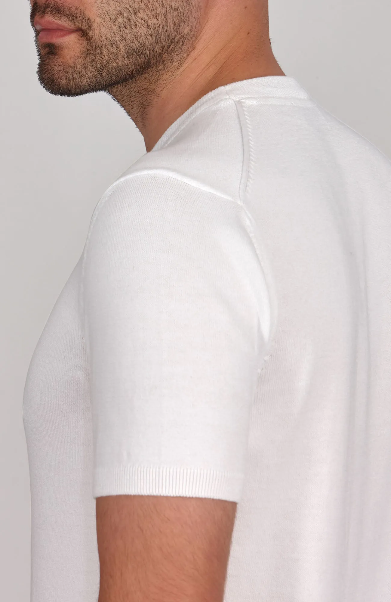 Mens Midweight Cotton Knitted T-Shirt