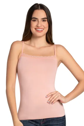 Modal Lace Camisole - Impatiens Pink