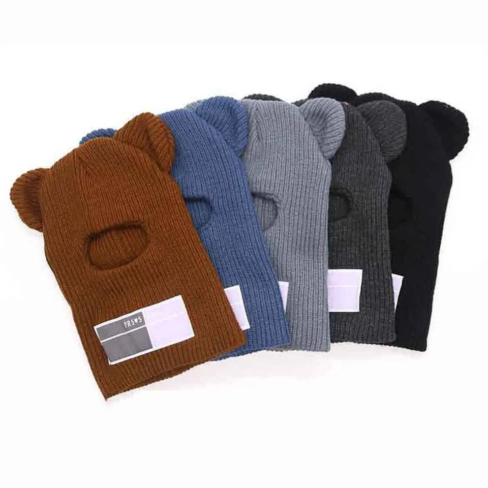 Multi Functional Mouse Ski Mask Winter Warm Knit Cap Balaclava Mask Artificial wool Hats Adult Men and Women Beanies Thick Mask