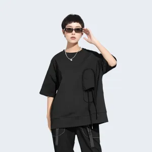 Plain Female T-shirt With Big Pockets