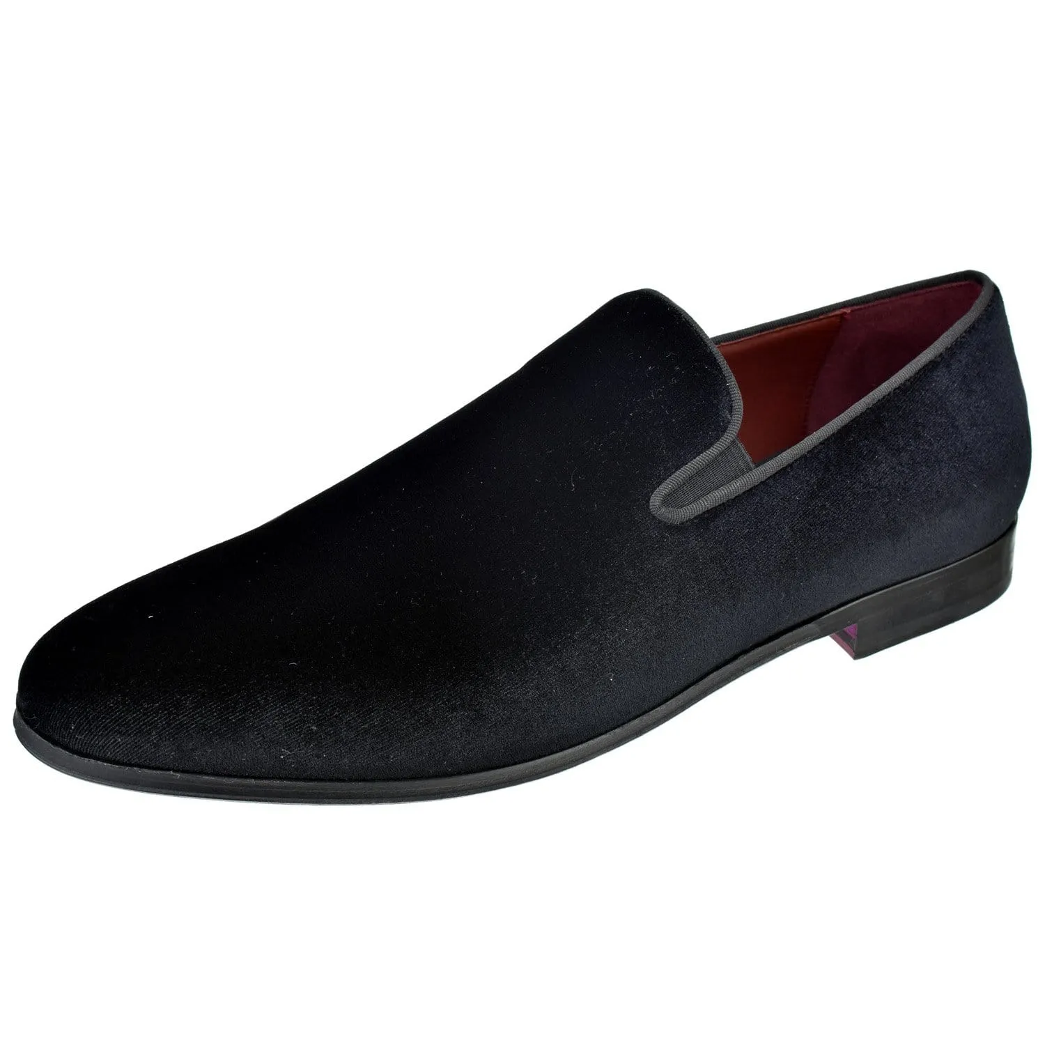 Plain Toe Velvet Tuxedo Formal Shoe